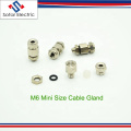 CE IP68 Mini Small Size M6 Metal Brass Cable Glands Cord Grip